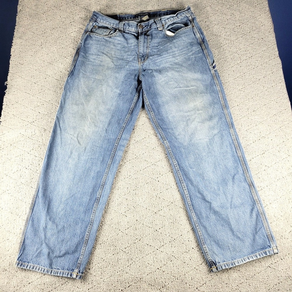 VTG US Polo Assn Jeans Mens 38x32 Blue Carpenter Wide Leg Skater Streetwear